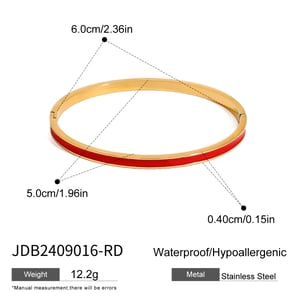 1 piece simple series  round stainless steel  gold plated women bangles h5
